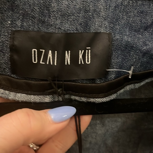 Alembika Ozai N Ku Jacket & Cropped Pants Set NWT Blue Denim Chambray Size XS - Picture 6 of 15